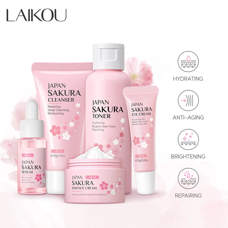 LAIKOU Japan Sakura Coffret de soins pour la peau