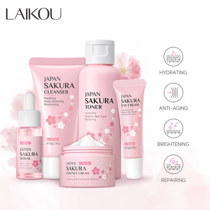 LAIKOU Japan Sakura Coffret de soins pour la peau